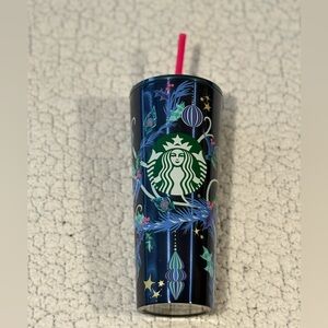 Starbucks Black and Green Tumbler 24oz